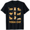 Yoga Cat Shirt Gatto Fare Yoga Posa Meditazione Zen Cat Amante Maglietta