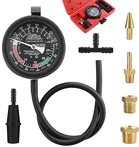 Hromee Bomba de Combustible y medidor de vacío, Kit de Herramientas de diagnóstico de presión de carburador