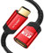 JSAUX Cable alargador HDMI 2.0 macho a hembra, 18 Gbps compatible con TV Stick PS4, PS3, 4K UHD, Full HD, 3D, ARC, Ethernet, 3 m rojo