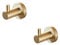 Gudetap Bathroom Towel Hook 2pack Modern Brushed Gold Towel Robe Wall Mount SUS304 Stainless Steel Bathroom Accessories GTA20802BG