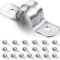 Hotop 20 Pcs 304 Stainless Steel Pipe Clamp, 12mm U-Shaped Tube Clip with Two Holes for Water/Gas Hose