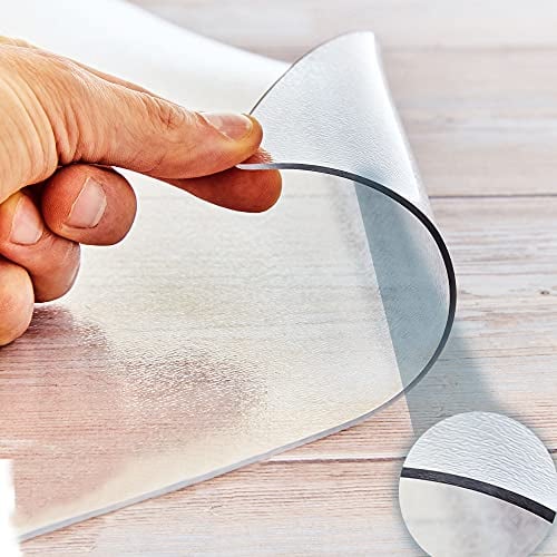 MAXXUS Bodenschutzmatte Transparent - 2 mm, rutschfest, Geruchsfrei, PVC, Größenwahl - Matte, Bodenmatte, Unterlegmatte, Schutzmatte für Fitnessgeräte, Laufband, Rudergerät, Ergometer, Fitness, Gym