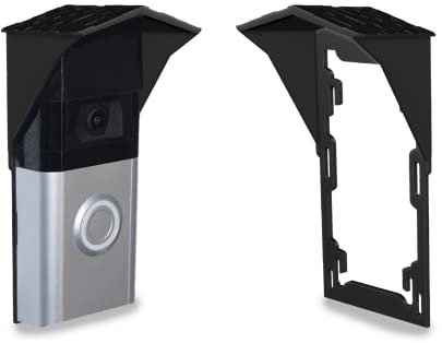 Gestech RingDoorbell No Drill Rain Cover Weather Protection for 1st, 2nd Generation, 2, 3, 3+, 4, Doorbell Plus (2023) PRO (2024) Anti Glare Protection Tiled Effect Roof Designed and Made in UK