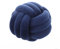 Koomuao Knotenkissen Rund Weicher Samtstoff Knoten-Ball-Kissen Nordische Dekokissen Zierkissen Knoten Geknotetes Kissen für Sofa, Bett, Wohnzimmer, Babyzimmer (Navy blau, 28cm)