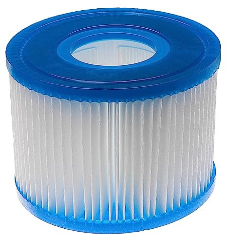vhbw Filterkartusche Typ S1 kompatibel mit Intex PureSpa 28423E, 28443E, 28453E Pool - Ersatzfilter, Blau, Weiß