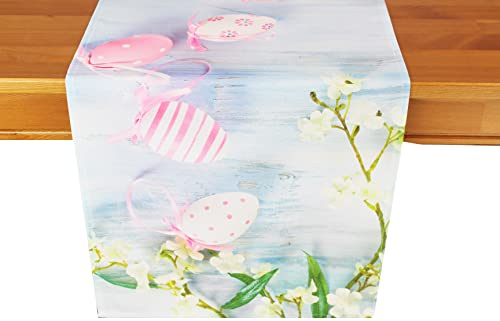 KAMACA Tischläufer OSTERFREUDE hochwertiges Druck-Motiv Eyecatcher Frühling Sommer Ostern (Tischläufer 40x150 cm Osterfreude)