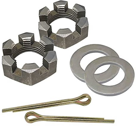FUYEAR Trailer Nut Kit 1 Washers & 2.2Long Cotter Pins Compatible with 1Shaft Spindle