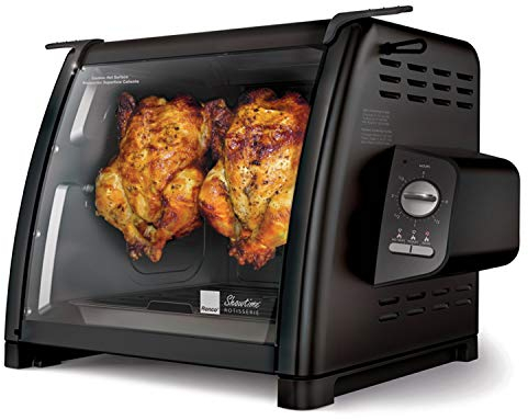Ronco ST5500SBLK Series Rotisserie Oven, Countertop, 3 Cooking Functions: Rotisserie, Sear and No Heat Rotation, 12-Pound Capacity, Black