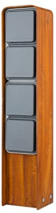 MG-Elektro Steckdosensäule 4fach (Corten) | Außensteckdose wetterfest IP55, Rost, Modernes Design & Premium Qualität