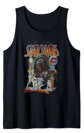 Star Wars Classic A New Hope Epic Retro Group Shot Poster Tank Top