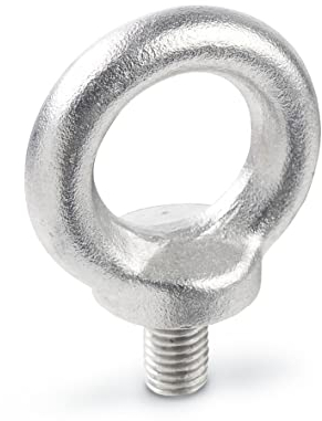 Ganter Normelemente DIN 580-M8-NI Edelstahl Ringschraube, Silber, Gewinde M8