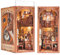 Cutefun DIY Book Nook Kit Maison de Poupées Miniatures Nook Nook Puzzle 3D Livre Bois Serre-Livres d'art avec Lumière LED et Feuille de poussière enfichable The Secret Rhythmt(SZ03B)