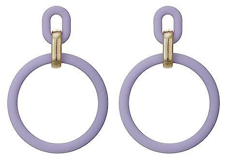 SIXDUTON Orecchini Tondi in Acrilico, Vintage e Piuttosto Esagerati Orecchini Eleganti Colorati, Adatti per Donne e Ragazze in Estate (Viola)
