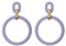 SIXDUTON Pendientes De Aro Acrílicos Para Mujeres, Aretes Circulares De Aro Pendientes Llamativos Bohemios Joyería De Moda (Púrpura)