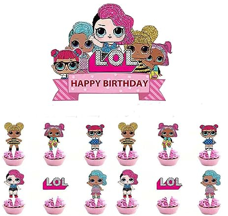 XINBOHUI 25 Pieces Anime Character Cake Decorations - Surprise Kids & Birthday Party Decorations