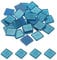 sourcing map Mosaik Fliesen Glas Fliesen Glanz Kristall Glas Stücke Masse Quadrat Glitzer Kristall 2 x 2cm für Haus Dekoration Basteln Handwerk Pack von 25(100g See Blau)