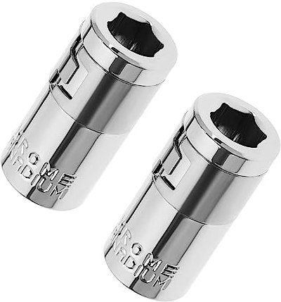 SG Store 2Pcs 1/4 Square to Hex Converter - Metal 1/4 Square Drive to Hex Socket Bit Adapter