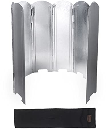 Parabrisas para estufa | Protector de viento plegable para estufa, cortavientos portátil, protección contra el viento para camping, picnic, mochileros, cocina, accesorios de camping