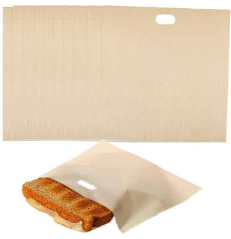 6Pcs Reusable Toaster Bags Toaster Sandwich Bags Grilled Cheese Toaster Bags Heat Resistant Toaster Bags for Toast Sandwich Panini Snacks