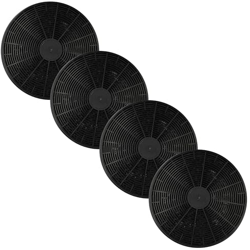 vhbw 4x filtro de carbón activado reemplaza Klarstein 10027530, CGCH2, 10027711, 10030983, K10001 para campanas cocina - 17,5 cm