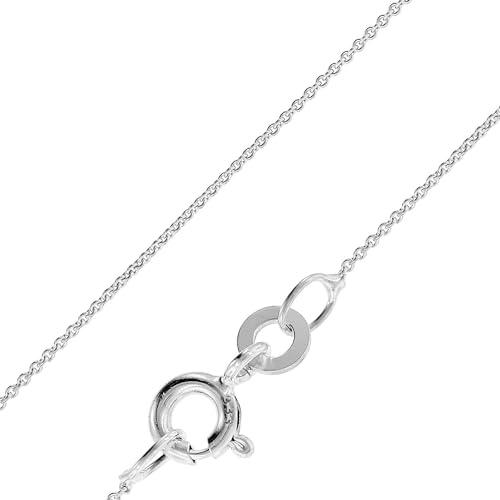 trendor Halskette Feine Ankerkette Weißgold 333 / 8K Breite 0,8 mm zeitloser Halsschmuck für Damen und Herren, elegante Geschenkidee, 68058-38 38 cm