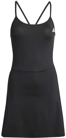 adidas Women's Train Essentials Workout Dress with Integrated Shorts, Black/White, M