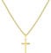 ALEXCRAFT Kreuz Kette Halskette Damen Gold Modeschmuck Geschenk für Sie Frauen Freundin Mama Herren Kinder Kreuz Größe 30 * 18cm Kette Länge 55+5cm