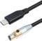 HUALEU 6FT USB C to 3Pin Mini XLR Female Stereo Replacement Headphone Cable,32Bit/384Khz/SNR 120DB HiFi Replacement Cable for AKG K240/K240MK II / K702 / K271s /K182/K175/K181/K371/Q701 Headphones