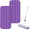 Lot de 2 Lingettes Reutilisable pour Swiffer WetJet Wood, Serpillières en Microfibre Remplacement, Mop Pads Microfibres pour Le Nettoyage des Surfaces Et des Sols en Bois, 30 X 15 Cm
