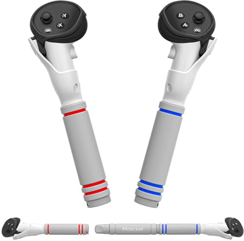 Lange Arme für Quest 3S für Quest 3 Gorilla Tag VR Controller, Griffaufsätze Kompatibel für Quest 3S/3 Zubehör, Erweitern Sie Ihre Reichweite, Kompatibel mit Beat Saber und Mehr