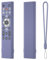 Custodia protettiva in silicone per telecomando Hisense ERF6A80 ERF6G80H ERF6F80H per Hisense Class A7 U8 Series 4K per Google TV Remote antiscivolo morbida pelle protettiva con cordino (grigio