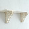 Z² BellaDecor 2 Stück Shabby Chic Schwebende Regalhalterung Weiß Vintage Wandhalterung Regal Dekorative Regalträger Holz Regalhalterung für die Wandmontage