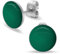 Soul-Cats runde Ohrstecker Ohrringe aus Edelstahl, glänzend für Frauen Mädchen Durchmesser 10mm, Farbe: türkis