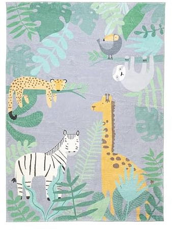 Little Olly Kinderteppich - Jungle Giraffe Bunt - 160x230 cm