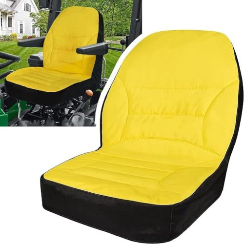 NMJHEVX Compact Utility Traktor Sitzbezug für Landmaschinen/Traktor/Trecker/Schlepper/Bagger/Grammer Sitze - 300D Oxford Gewebe gepolstert Entlüftungsloch für John-Deere 1025R 2025R