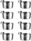 8PCS Dipping Bowls,Stainless Steel Small Milk Jug,Milk Jug Set Durable and Long-Lasting Sauce Dish,Dip Bowls,Suitable for Coffee Bar Home Kitchen Office Sushi Cereal Salad(Silver/2.4 * 2.1 * 1.29in)