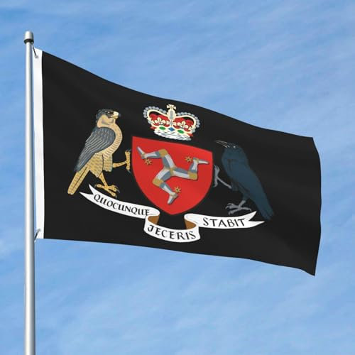 Wappen Der Isle Of Man Fahne Langlebig Parteifahne Banner Für Veranda Feiertage Bauernhof 90X150Cm
