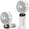 Rainberg Portable Handheld Fan with LED Display, 5-Speed Settings, 5000mAh Battery, 90-Degree Adjustable, Desk Fan, Hand Fan (White)