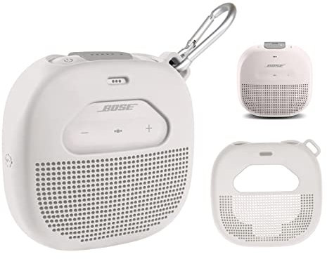 GETGEAR Silicone Cover for Bose SoundLink Micro Bluetooth Speaker (Smoke White)