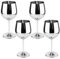 Copas de Vino de Acero Inoxidable (4 Unidades 500 ml) sin Tallo en Forma de U Resistentes al óxido irrompibles Elegantes y Modernas portátiles de Metal para Viajes en casa.