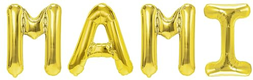 Party Austria Folienballon Schriftzug 35cm Höhe Buchstabenballon Mama/Papa/Oma/Opa Luftballon (Mami)