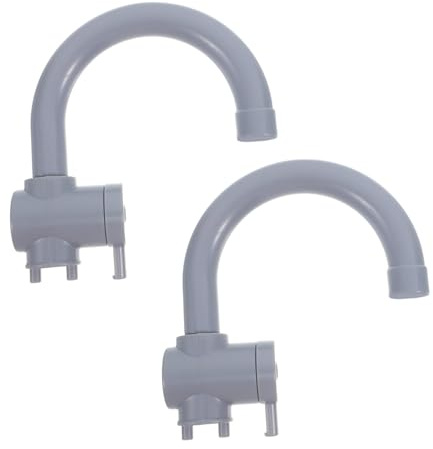 Garneck Jouet de Robinet Cuisine en Plastique pour Garçon et Filles 2 Pièces Accessoires de Jeu de Rôle Simulation Réaliste Utilisation Intérieure et Extérieure Divertissement Créatif