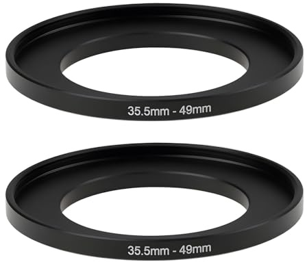 OTOTEC 2 Stück 35,5 Mm Bis 49 Mm Stepping Ring Step Up Adapter für Filter Und Zubehör