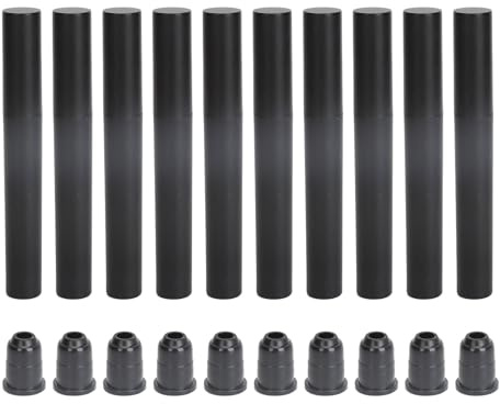 OVAQUIXI Leere Mascara Röhrchen, 10 Stück, 4 ml, Schwarz, Kunststoff, Nachfüllbar, Auslaufsicher, Feine Borsten, Tragbar für Reisen, DIY Make-up