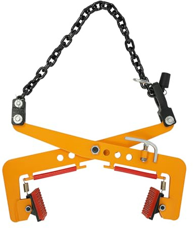 Gelbe Steinklammer 325kg Bordsteinzange Plattenheber 12 Zoll Verstellbar 4-14 Zoll Öffnung Schwere Kettenhebezange Für Naturstein Transport Bauindustrie Versetzzange Mit Antirutsch Gummipolster