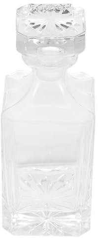 IMUSINICE Bouteille à Whisky en Verre Imitation Cristal Bouchon, Carafe Décorative pour Vodka et Rhum, Surface Lisse pour Bars et Restaurants