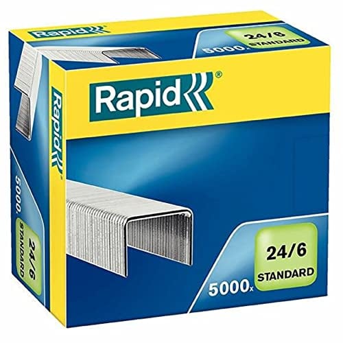 Rapid Heftklammer (24/6 mm Standard, verzinkt) 5000 Stück