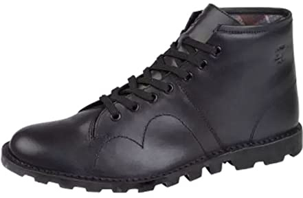 Grafters Women's Leather Original 60s Black Mod Monkey Boots