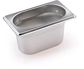 TeknoStahl GN Behälter Gastronorm 1/9 Edelstahl (100 Millimeter)