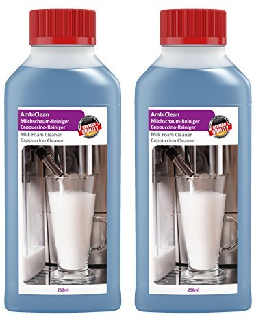 AmbiClean Universal-Milchschaumreiniger, Milchsystemreiniger, Milchaufschäumer-Reiniger | Made in Germany | Für Jura, Siemens, Delonghi, Krups, Melitta, Bosch uvm.| 2x 250 Milliliter